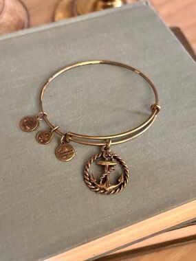Alex and Ani Nautical Anchor Charm Bangle Bracelet